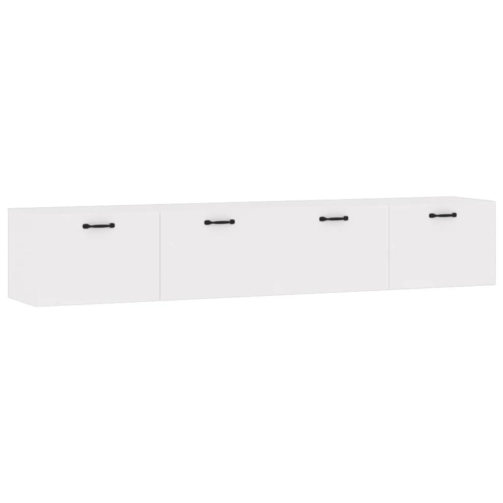 Mobili Parete 2 pz Bianco 100x36,5x35 cm in Legno Multistrato