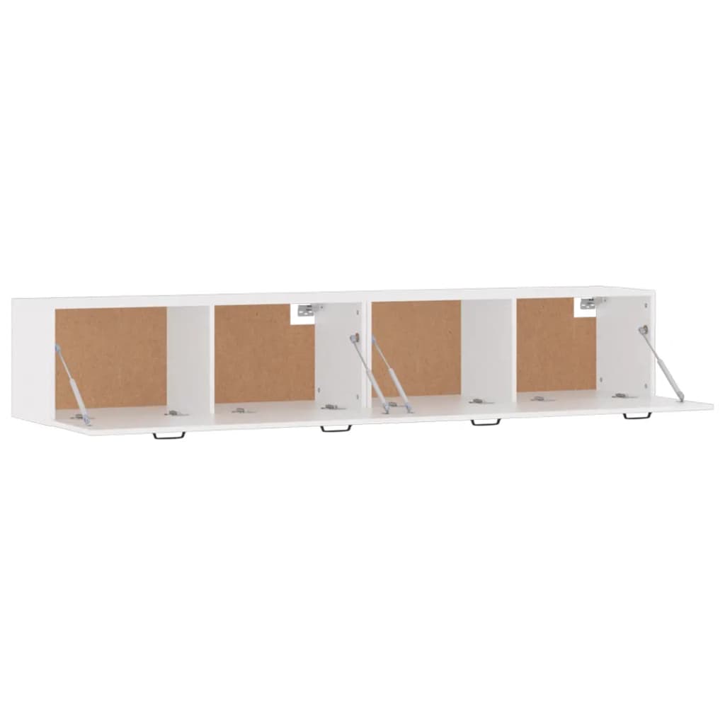 Mobili Parete 2 pz Bianco 100x36,5x35 cm in Legno Multistrato