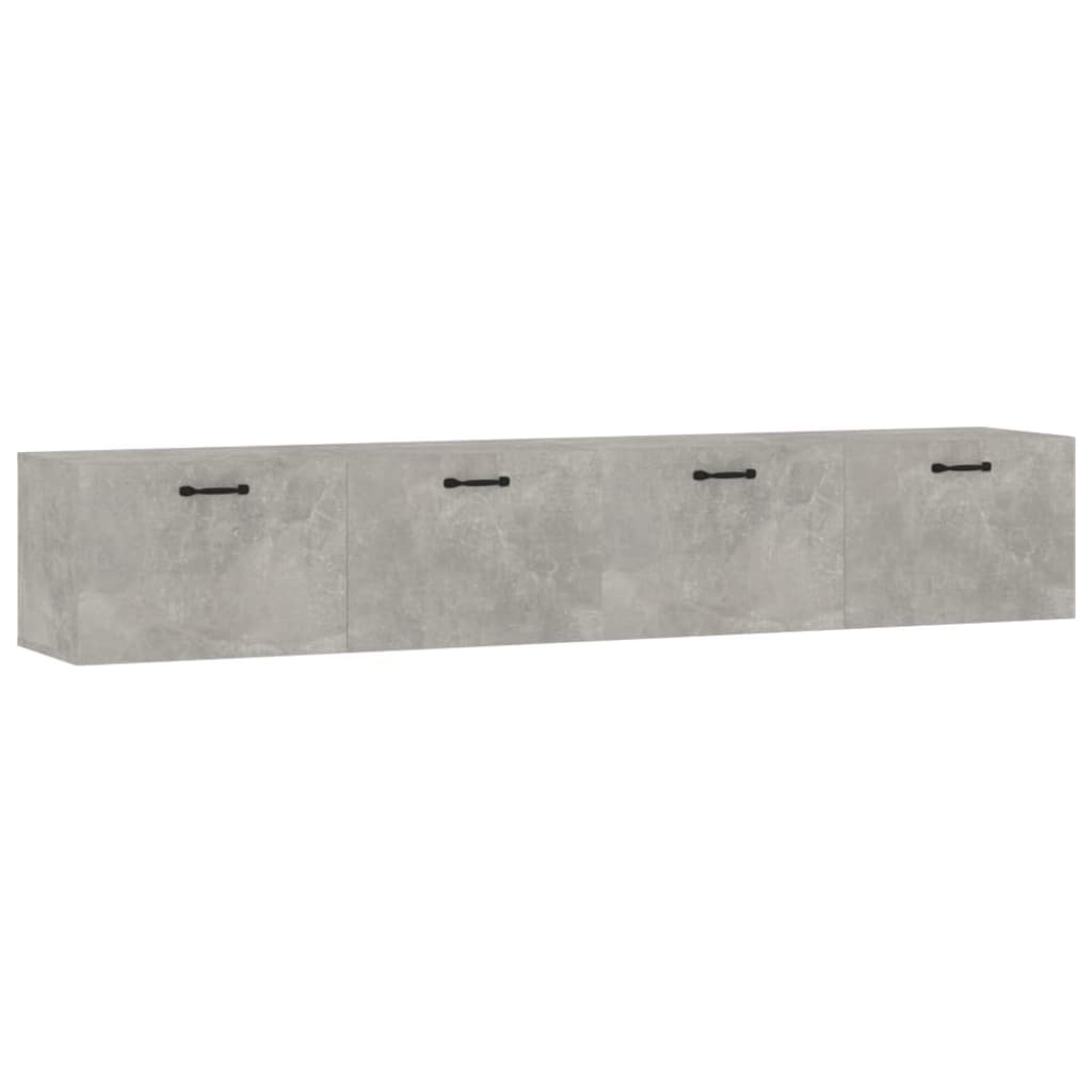 Mobili Parete 2 pz Grigio Cemento 100x36,5x35 cm in Multistrato 3115671