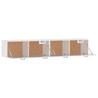 Mobili Parete 2pz Bianco Lucido 100x36,5x35cm Legno Multistrato