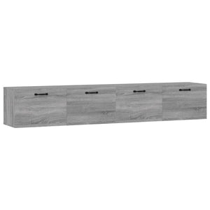 Mobili Parete 2 pz Grigio Sonoma 100x36,5x35 cm in Multistrato cod mxl 38204