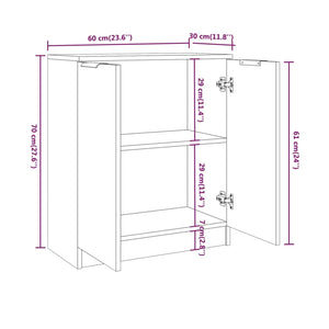 Credenze 3 pz Bianche in Legno Multistrato 3115780