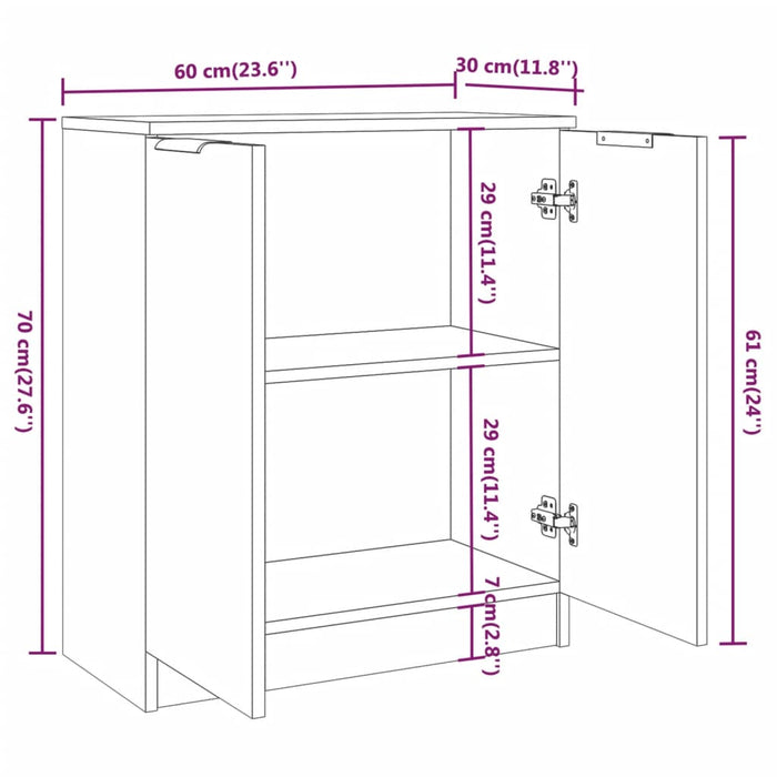 Credenze 3 pz Bianco Lucido in Legno Multistrato cod mxl 72408