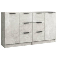 Credenze 2 pz Grigio Cemento 60x30x70 cm in Legno Multistrato 3115791