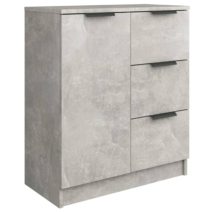 Credenze 2 pz Grigio Cemento 60x30x70 cm in Legno Multistrato 3115791