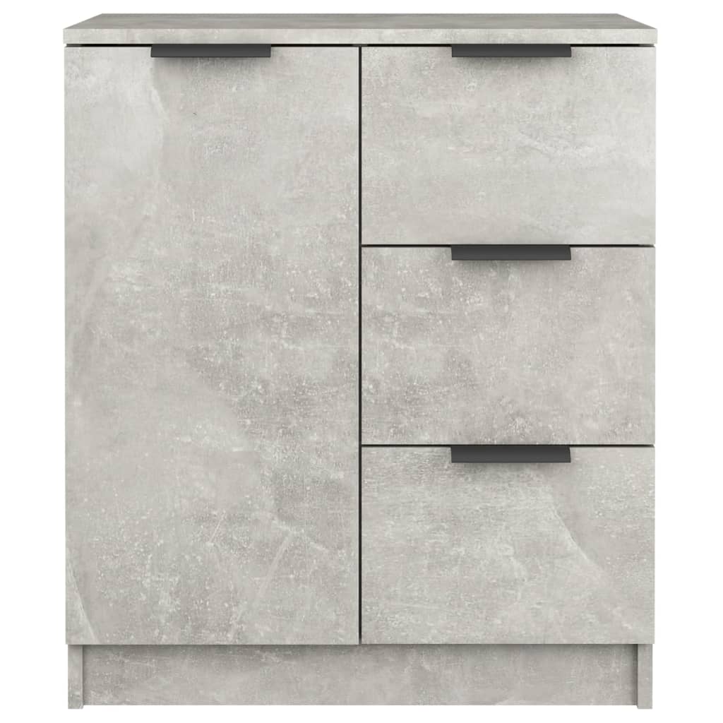 Credenze 2 pz Grigio Cemento 60x30x70 cm in Legno Multistrato 3115791