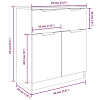 Credenze 3 pz Bianco Lucido in Legno Multistrato 3115800