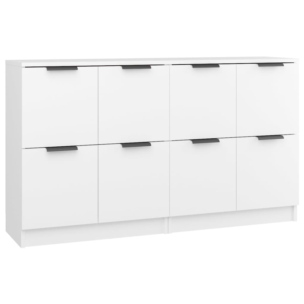 Credenze 2 pz Bianco 60x30x70 cm in Legno Multistrato cod mxl 63664