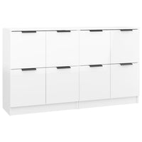 Credenze 2 pz Bianco Lucido 60x30x70 cm in Legno Multistrato cod mxl 63217