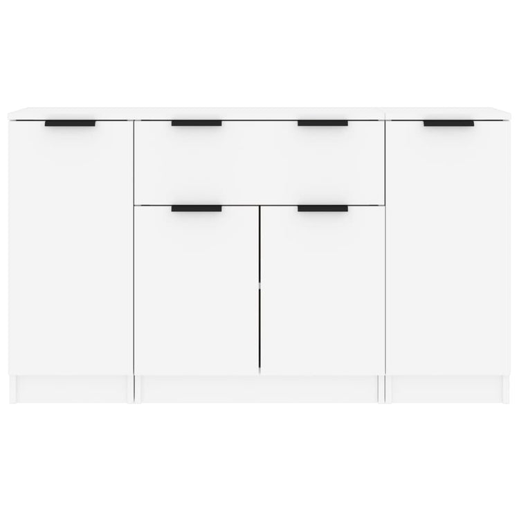 Credenze 3 pz Bianco in Legno Multistrato cod mxl 16888