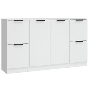 Credenze 3 pz Bianco in Legno Multistrato 3115844