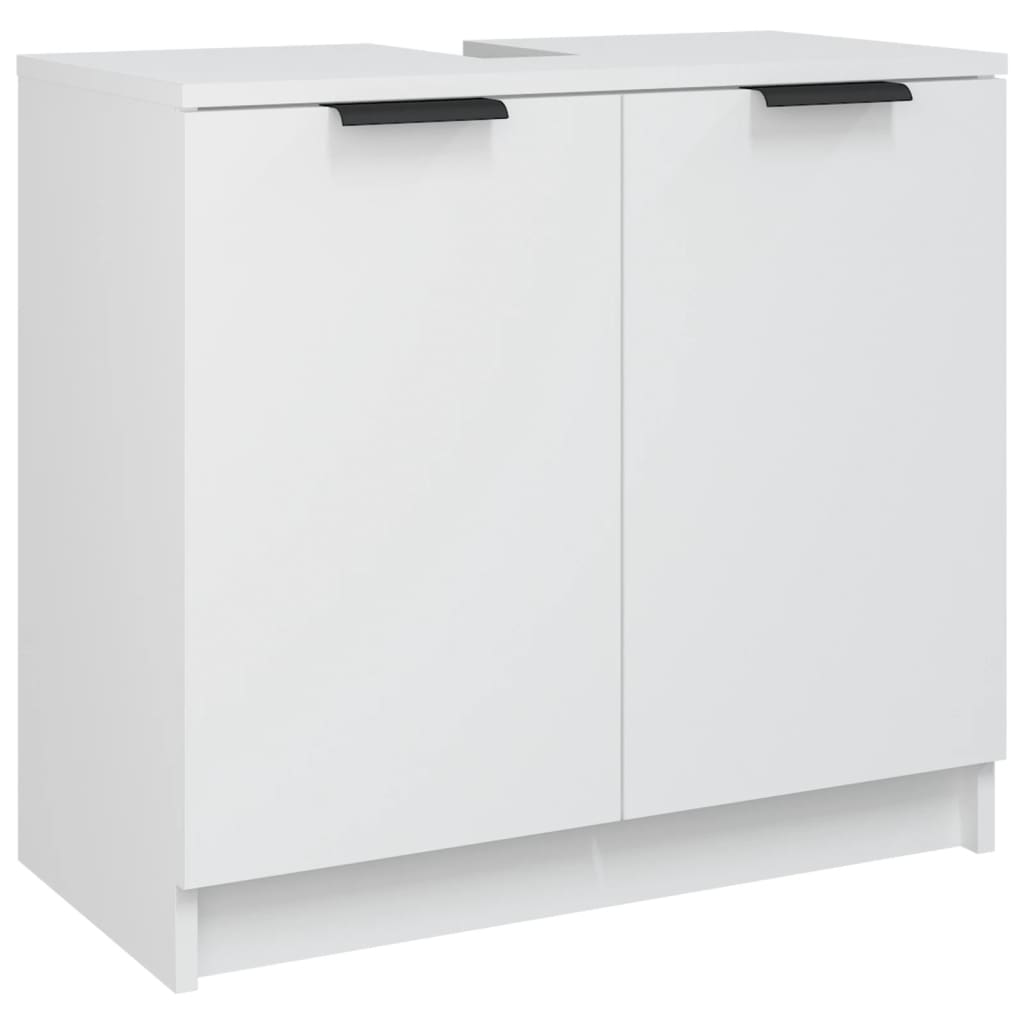 Set di Mobili da Bagno 5 pz Bianco in Legno Multistrato 3115852