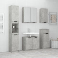 Set Mobili da Bagno 5 pz Grigio Cemento in Legno Multistratocod mxl 121526