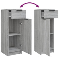 Set di Mobili da Bagno 3 pz Grigio Sonoma in Legno Multistrato cod mxl 12646