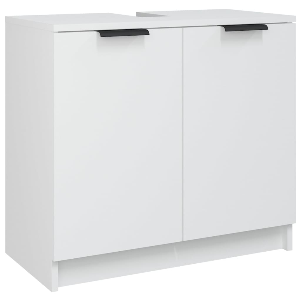 Set di Mobili da Bagno 3 pz Bianco in Legno Multistrato 3115876