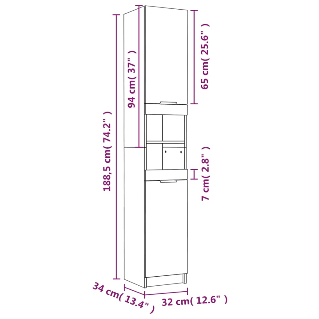 Set Mobili da Bagno 4 pz Grigio Cemento in Legno Multistrato cod mxl 19960