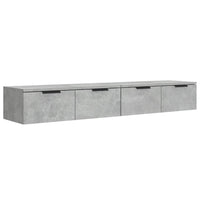 Mobili Pensili 2 pz Grigio Cemento 68x30x20cm Legno Multistrato