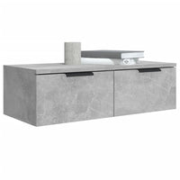 Mobili Pensili 2 pz Grigio Cemento 68x30x20cm Legno Multistrato