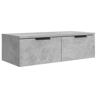 Mobili Pensili 2 pz Grigio Cemento 68x30x20cm Legno Multistrato