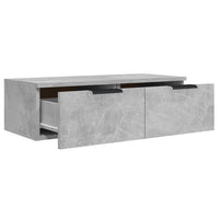 Mobili Pensili 2 pz Grigio Cemento 68x30x20cm Legno Multistrato cod mxl 46291