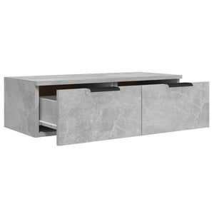 Mobili Pensili 2 pz Grigio Cemento 68x30x20cm Legno Multistrato cod mxl 46291