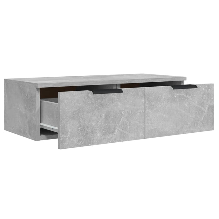 Mobili Pensili 2 pz Grigio Cemento 68x30x20cm Legno Multistrato cod mxl 46291