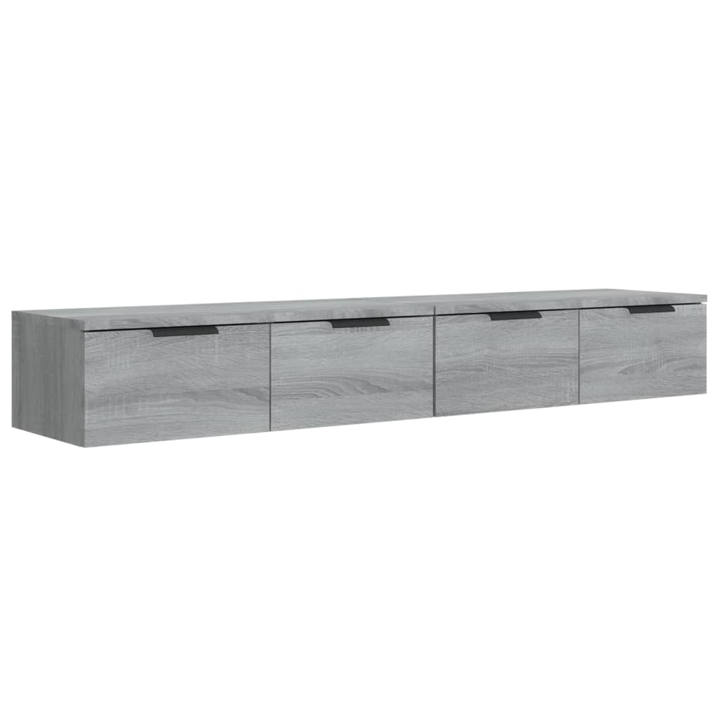 Mobili Pensili 2 pz Grigio Sonoma 68x30x20 cm Legno Multistrato cod mxl 32859