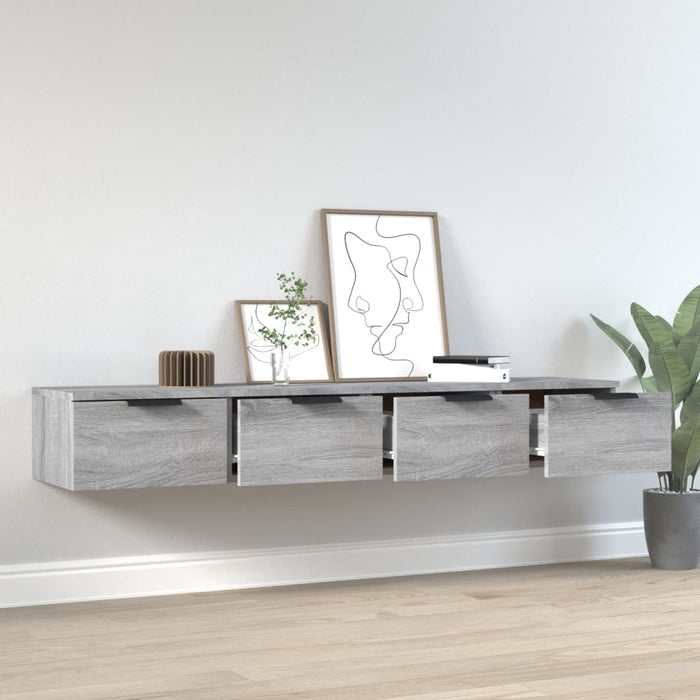 Mobili Pensili 2 pz Grigio Sonoma 68x30x20 cm Legno Multistrato