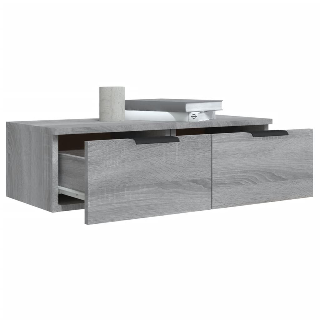 Mobili Pensili 2 pz Grigio Sonoma 68x30x20 cm Legno Multistrato cod mxl 32859