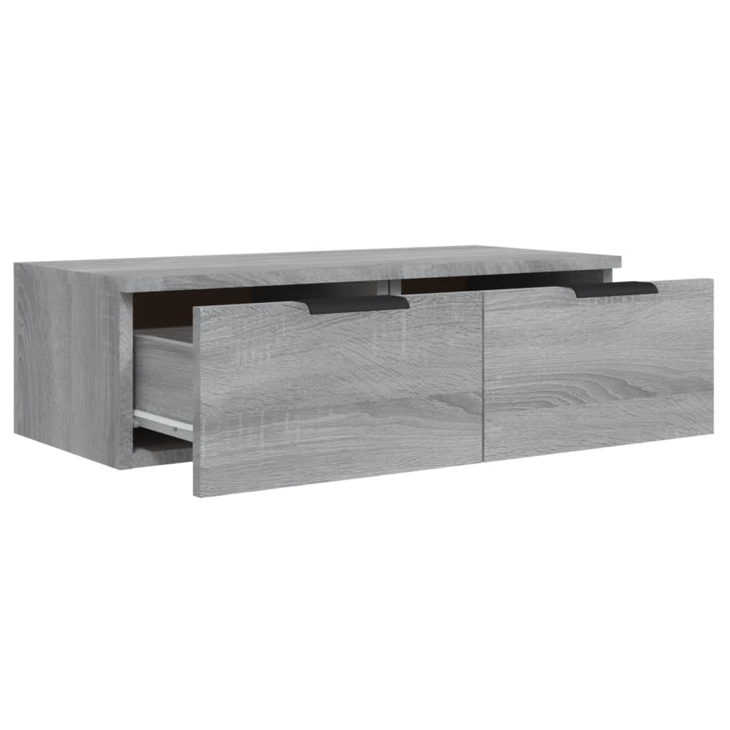 Mobili Pensili 2 pz Grigio Sonoma 68x30x20 cm Legno Multistrato cod mxl 32859