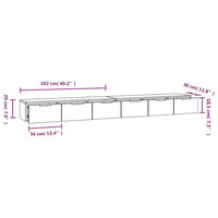 Mobili Parete 2 pz Bianco Lucido 102x30x20 cm Legno Multistrato cod mxl 33033