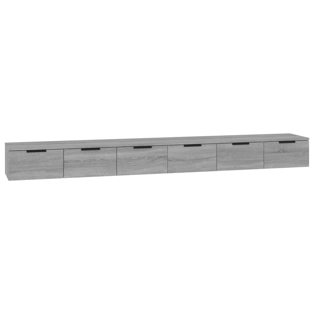 Mobili a Muro 2 pz Grigio Sonoma 102x30x20 cm Legno Multistrato cod mxl 33456