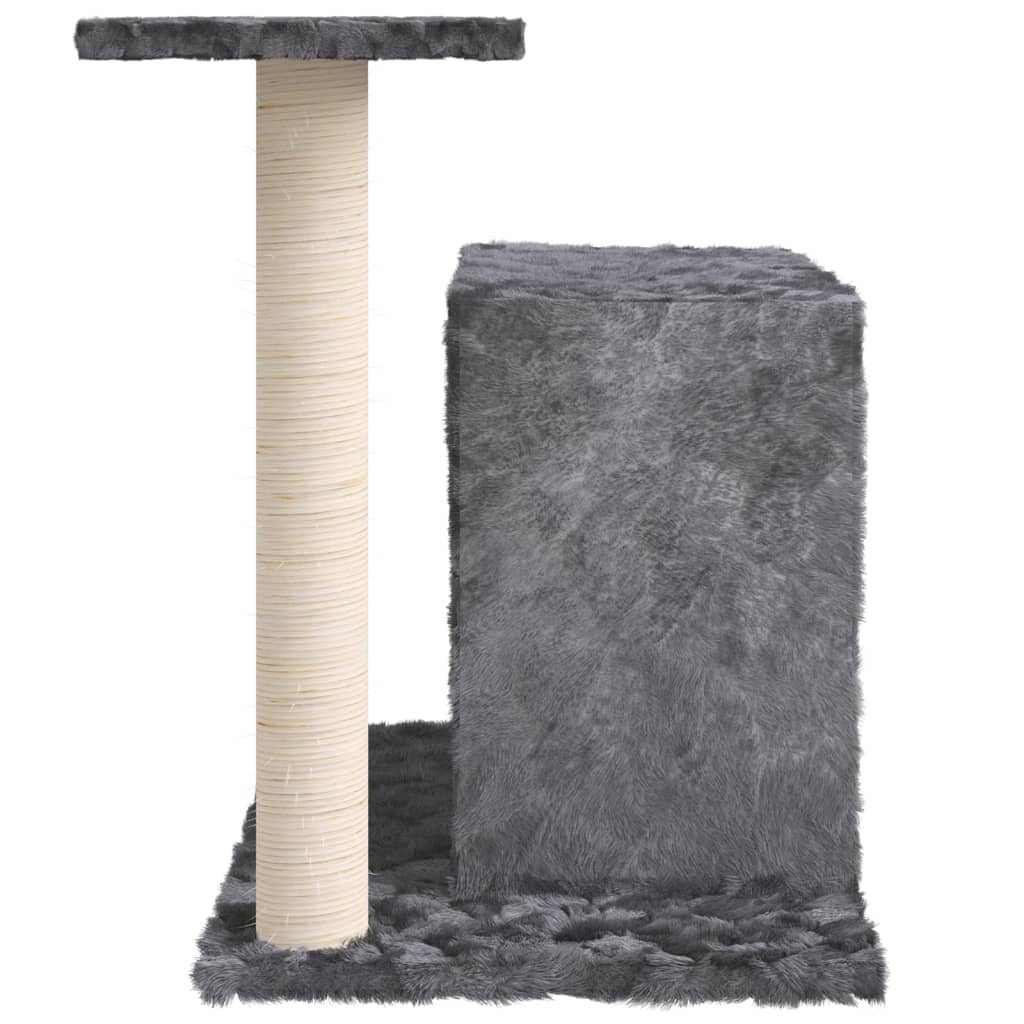 Albero per Gatti con Tiragraffi in Sisal Grigio Scuro 51 cm 171587