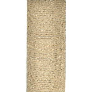 Albero per Gatti con Palo Tiragraffi in Sisal Crema 74 cm