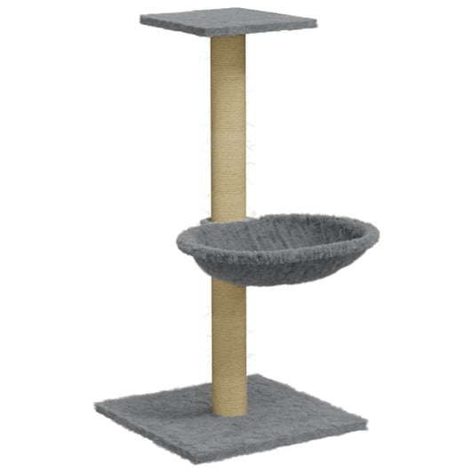 Albero per Gatti con Palo Tiragraffi Sisal Grigio Chiaro 74 cm cod mxl 9842