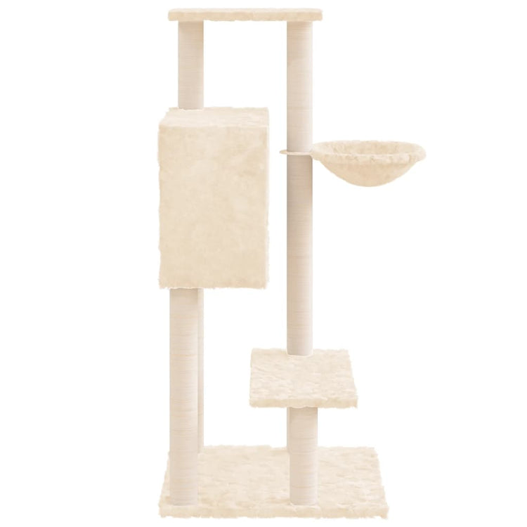 Albero per Gatti con Tiragraffi in Sisal Crema 108,5 cm cod mxl 7779