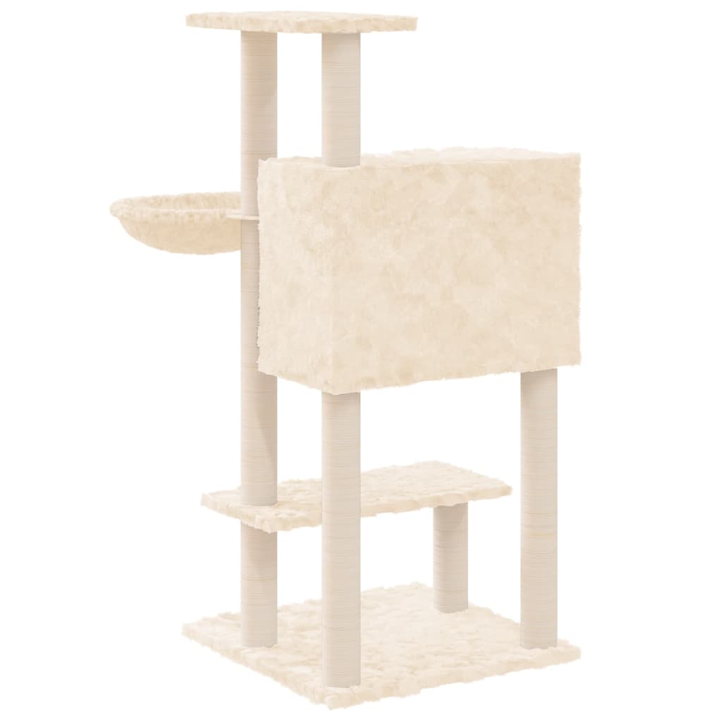 Albero per Gatti con Tiragraffi in Sisal Crema 108,5 cm cod mxl 7779