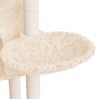 Albero per Gatti con Tiragraffi in Sisal Crema 108,5 cm cod mxl 7779