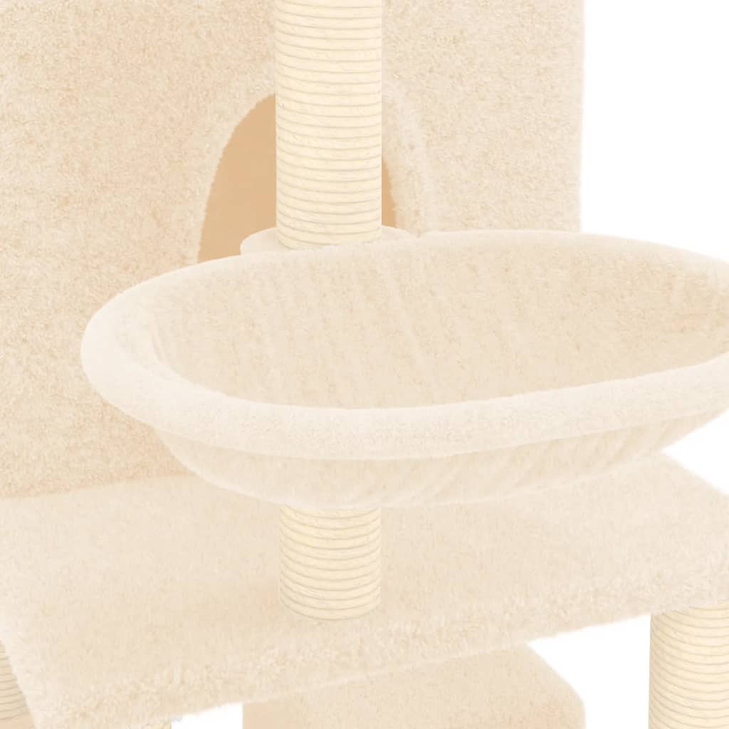 Albero per Gatti con Tiragraffi in Sisal Crema 180 cm cod mxl 17420