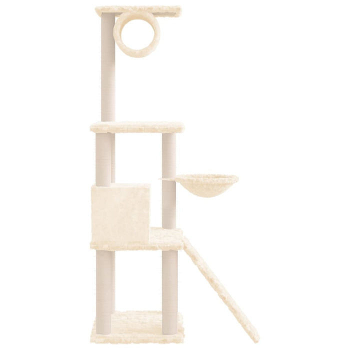 Albero per Gatti con Tiragraffi in Sisal Crema 131 cm cod mxl 12795