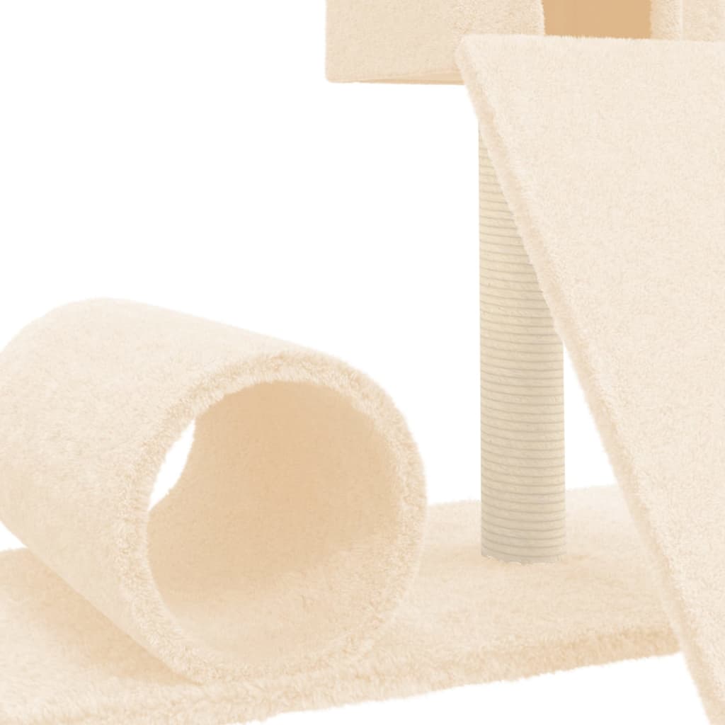 Albero per Gatti con Tiragraffi in Sisal Crema 59 cm 171606