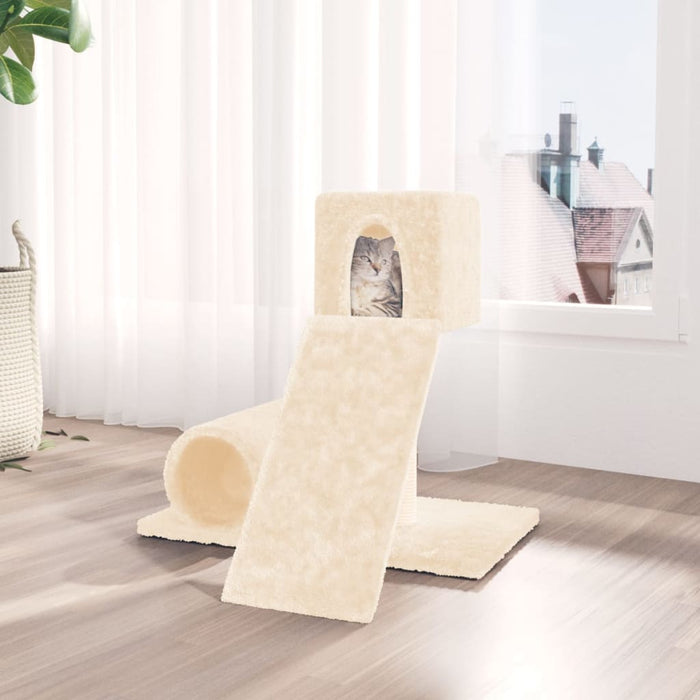 Albero per Gatti con Tiragraffi in Sisal Crema 59 cm 171606