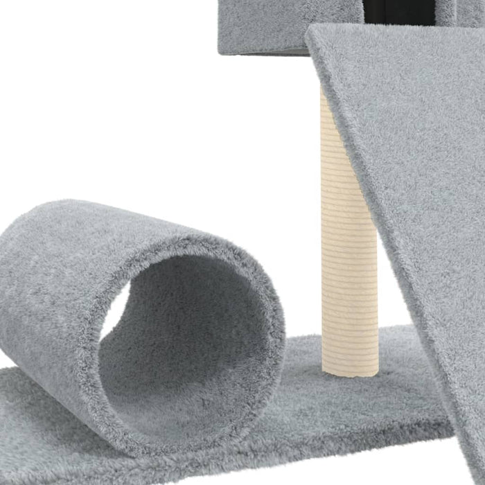 Albero per Gatti con Tiragraffi in Sisal Grigio Chiaro 59 cm cod mxl 9470