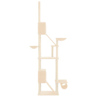 Albero per Gatti da Pavimento a Soffitto Crema 277-303 cm