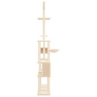 Albero per Gatti con Tiragraffi in Sisal Crema 279 cm 171615