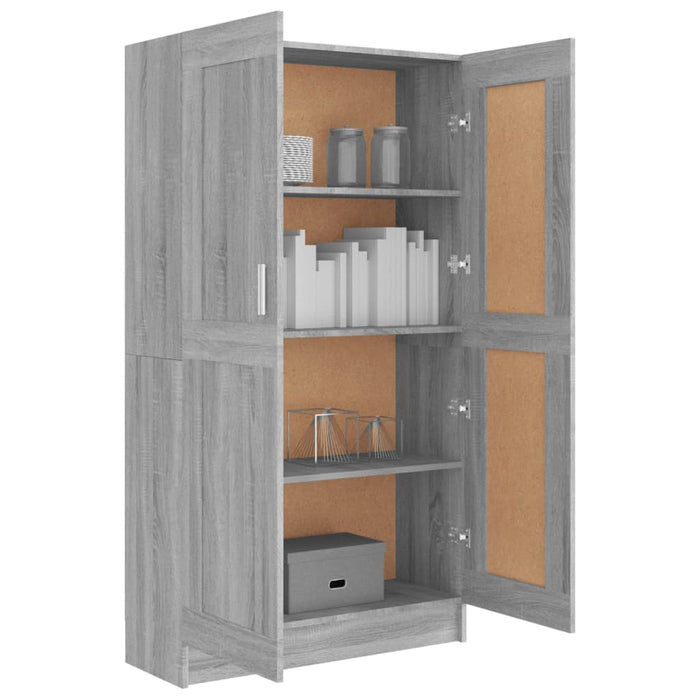 Libreria Grigio Sonoma 82,5x30,5x150 cm in Legno Multistrato 815613