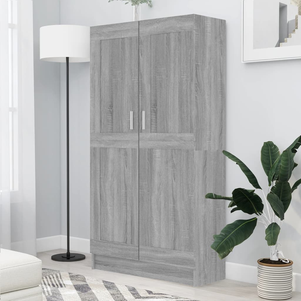 Libreria Grigio Sonoma 82,5x30,5x150 cm in Legno Multistrato 815613