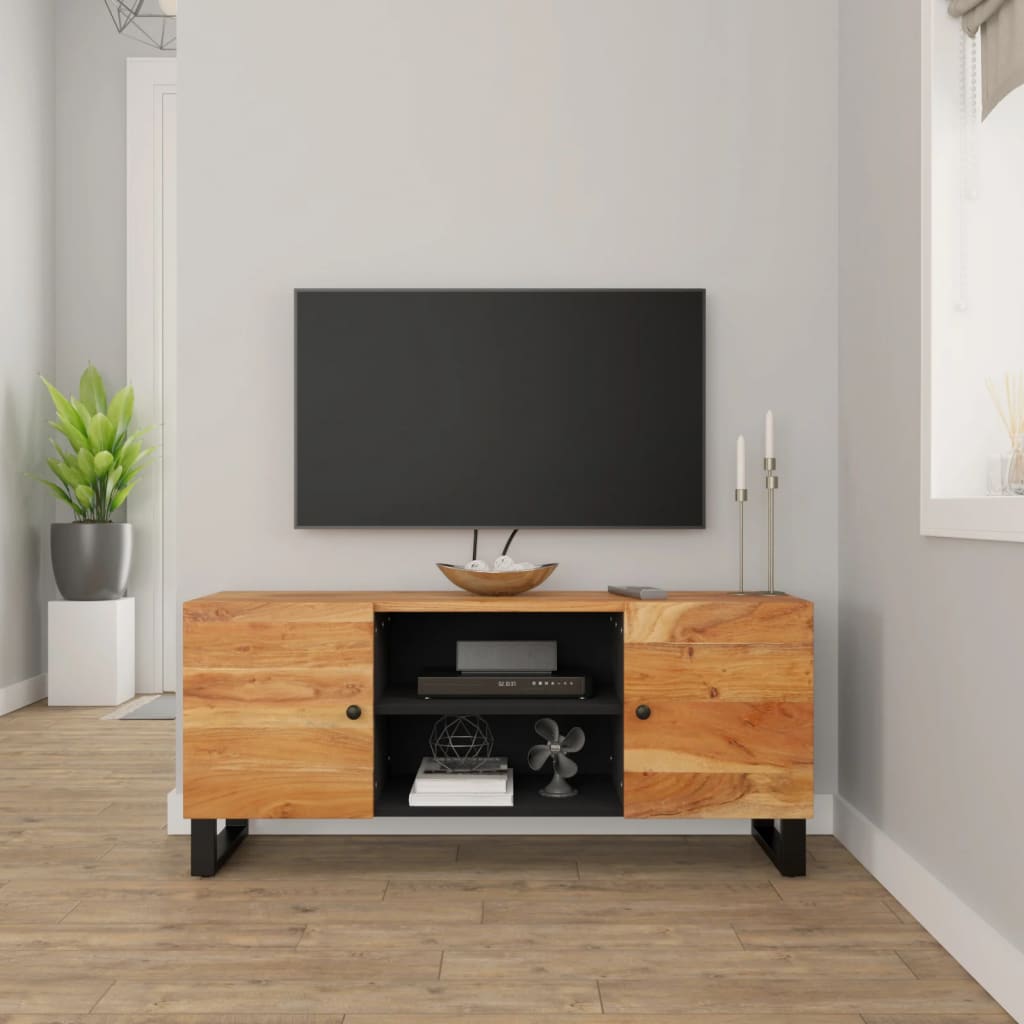 Mobile Porta TV 105x33x46 cm in Legno Massello di Acacia 345221