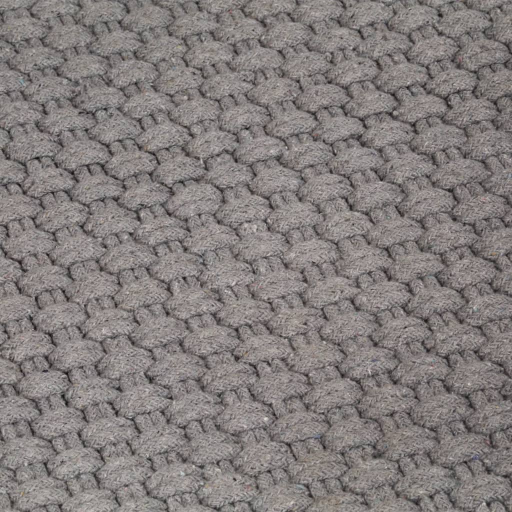 Tappeto Rettangolare Grigio 80x160 cm in Cotone 345120