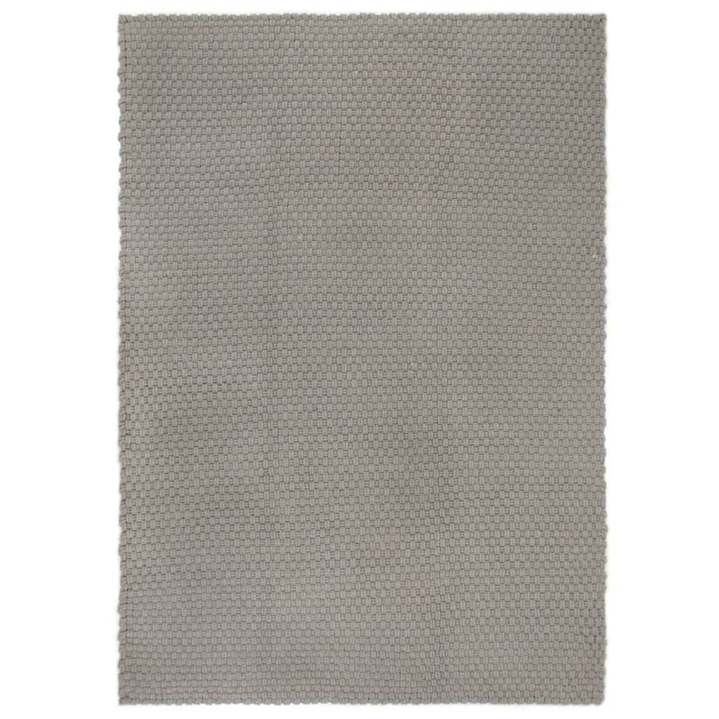 Tappeto Rettangolare Grigio 120x180 cm in Cotone 345121